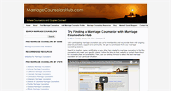 Desktop Screenshot of marriagecounselorshub.com