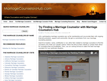 Tablet Screenshot of marriagecounselorshub.com